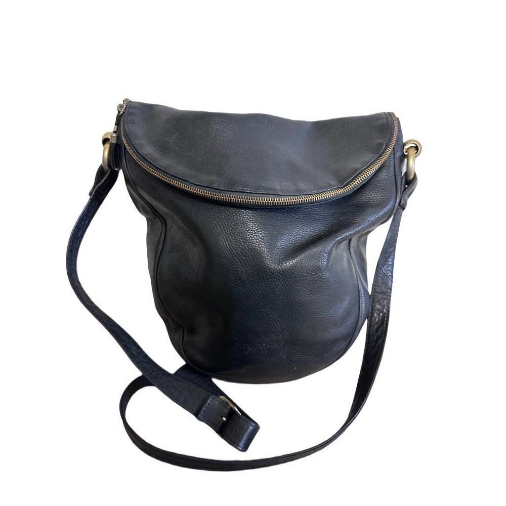 PLINIO VISONA MADE IN ITALY LEATHER PURSE Shoulder bag Zipper Detail